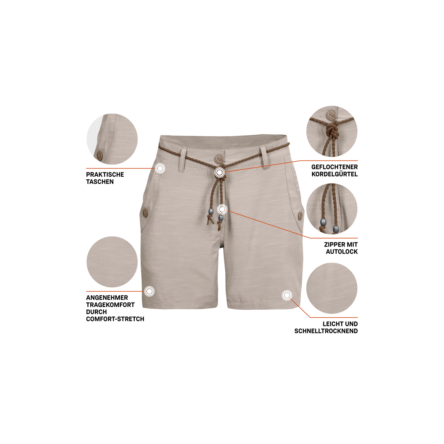 Damen G.I.G.A. DX by killtec Sand GS 89 WMN SHRTS 00331 46 Short