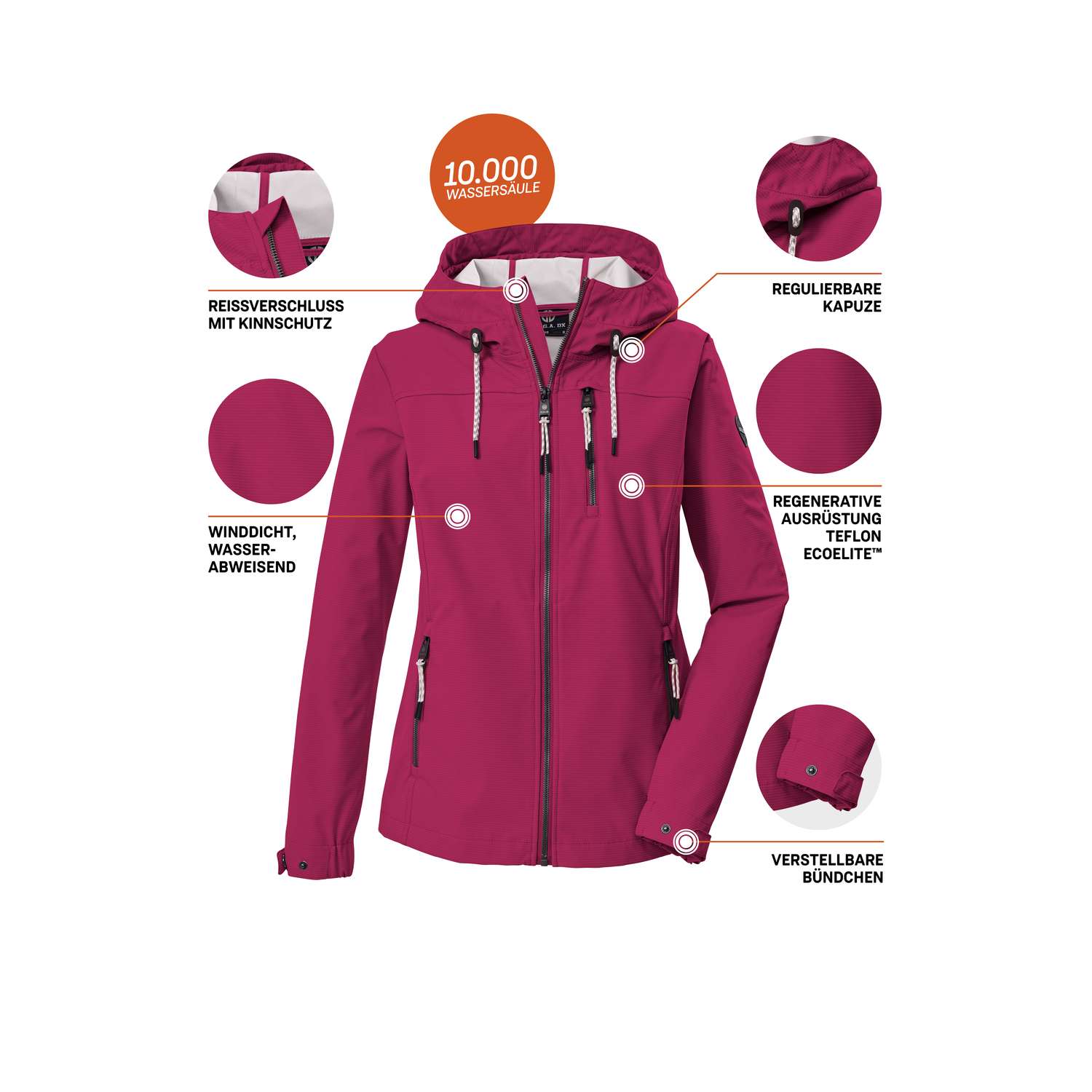 Damen G.I.G.A. DX by killtec Rose GS 111 WMN SFTSHLL JCKT Funktionsjacke