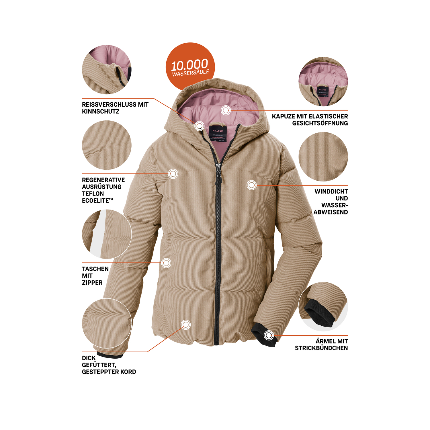 Kinder killtec Beige
