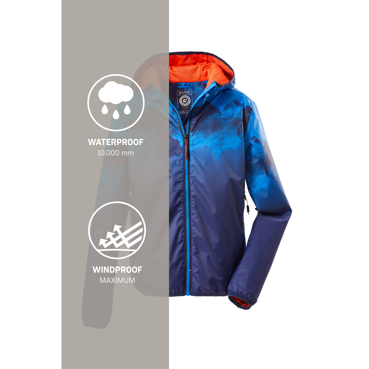 Jungen Kinder killtec Blau Lyse BYS JCKT B 00838 164 Regenjacke