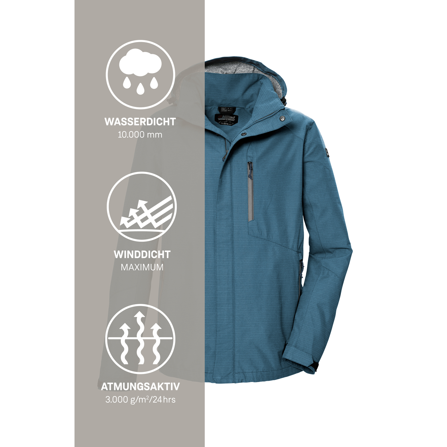 Herren killtec Blau KOS 256 MN JCKT_CARLEB Funktionsjacke