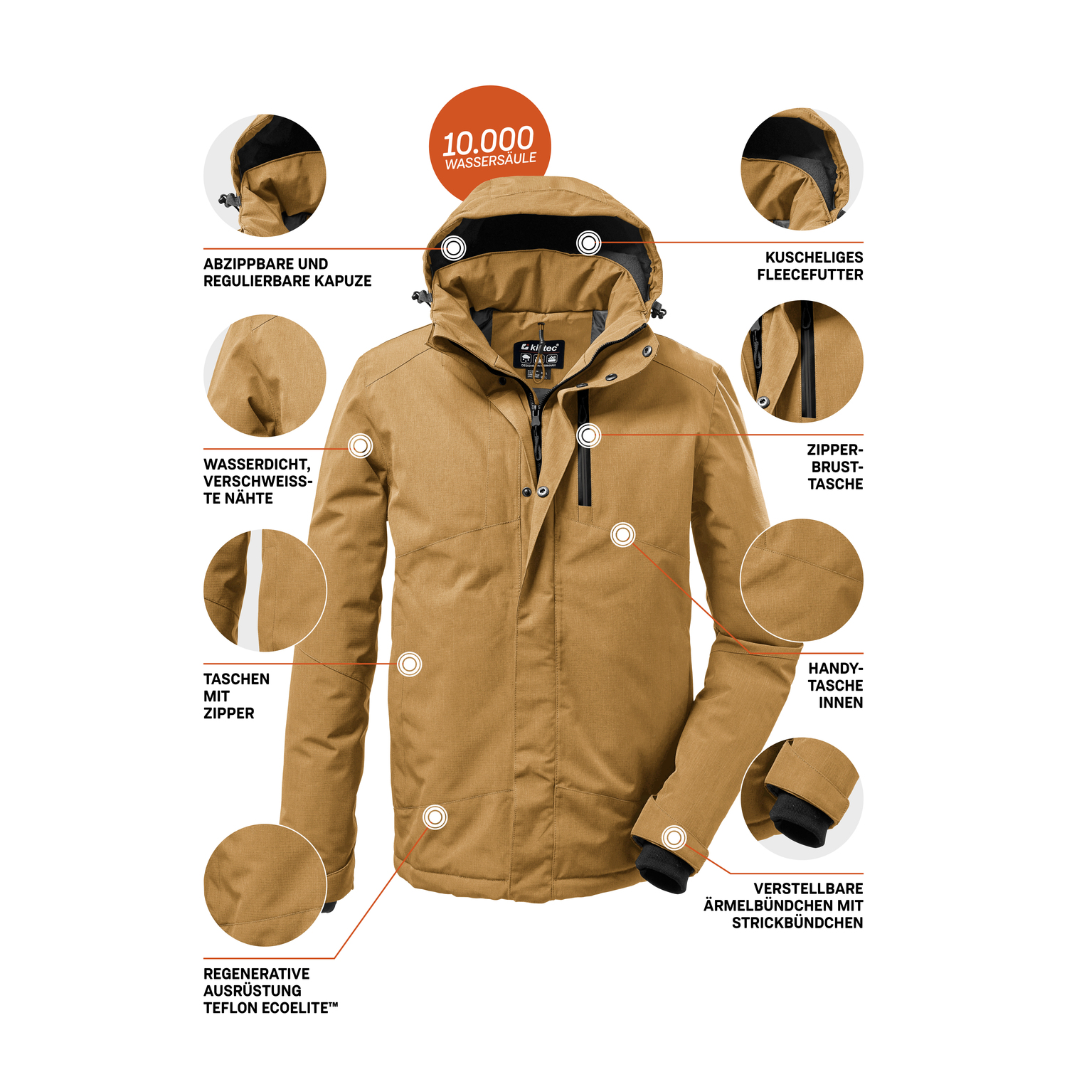 Herren killtec Gelb