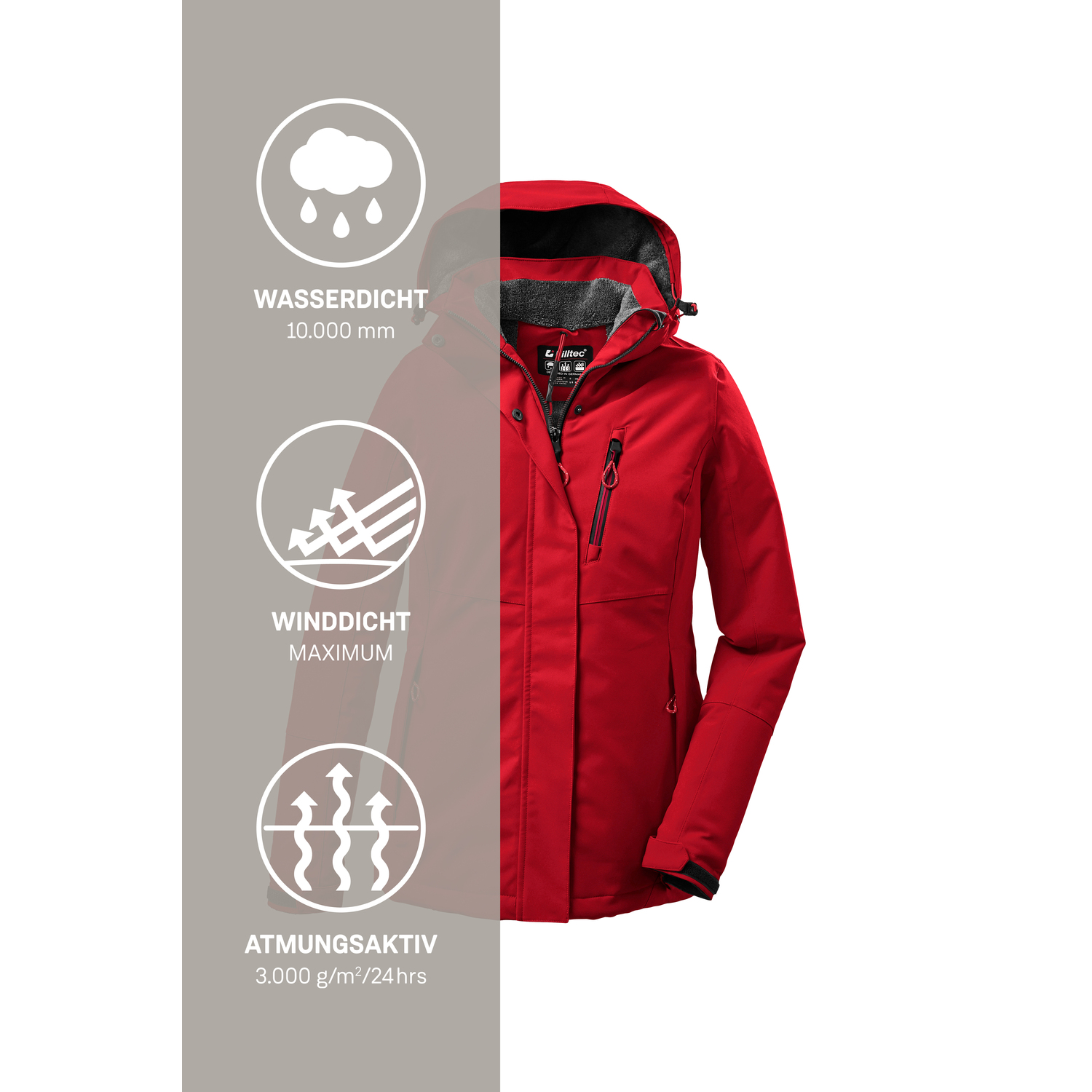 Damen killtec Rot KOW 140 WMN JCKT 00400 54 Funktionsjacke