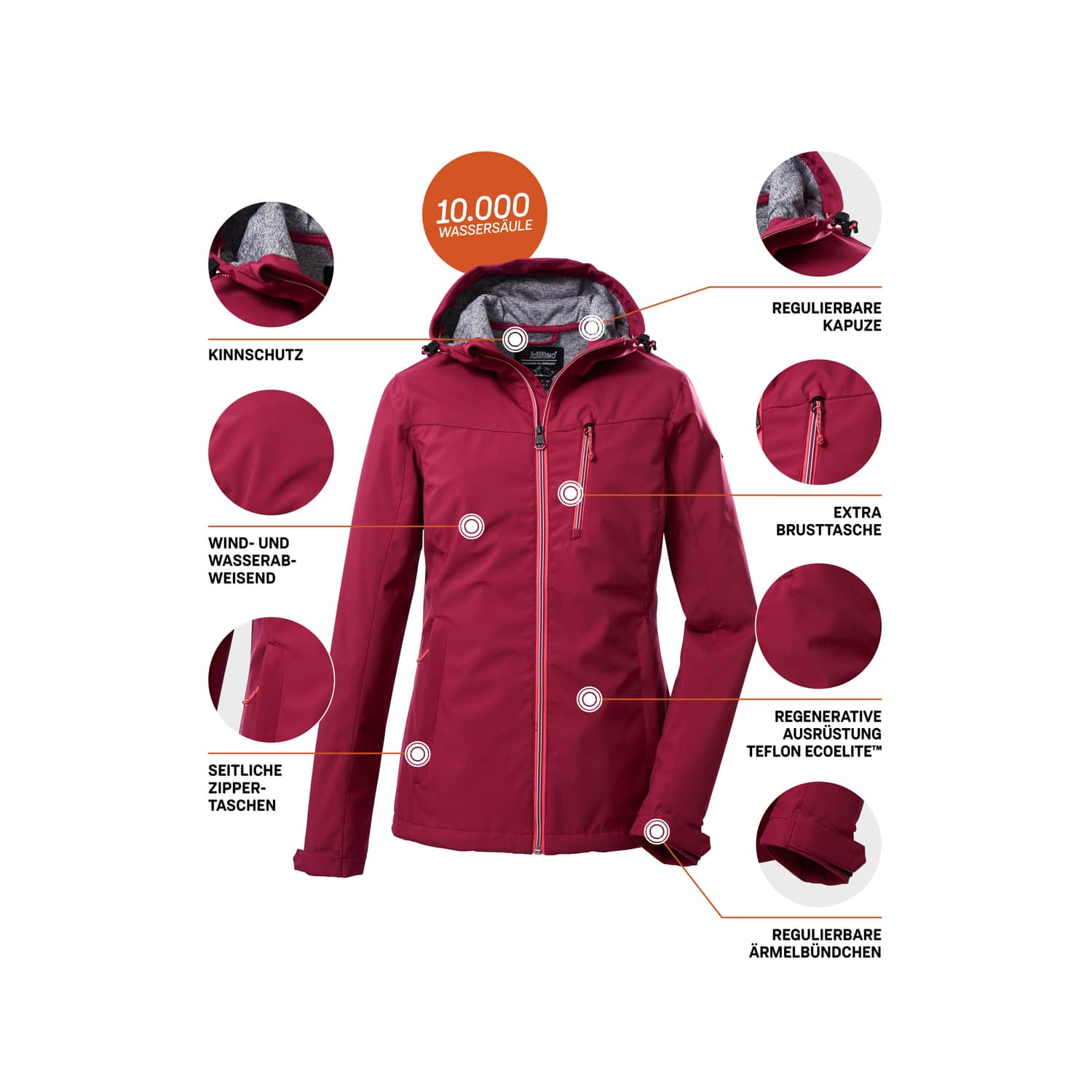 Damen killtec Rose KOS 89 WMN SFTSHLL JCKT 00424 50 Funktionsjacke