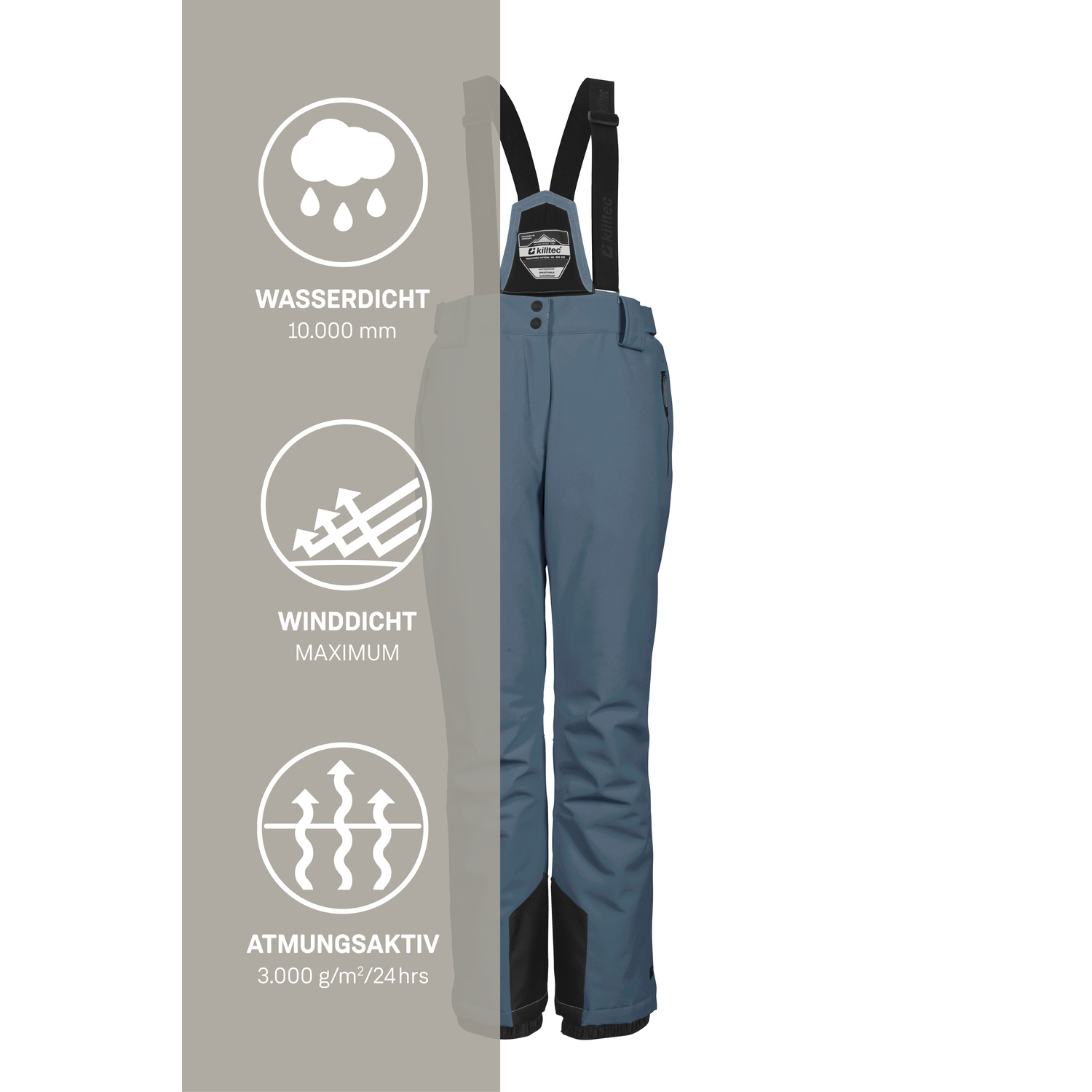 Damen killtec Blau KSW 249 WMN SKI PNTS_ERIELLE 00839 50 Latzhose