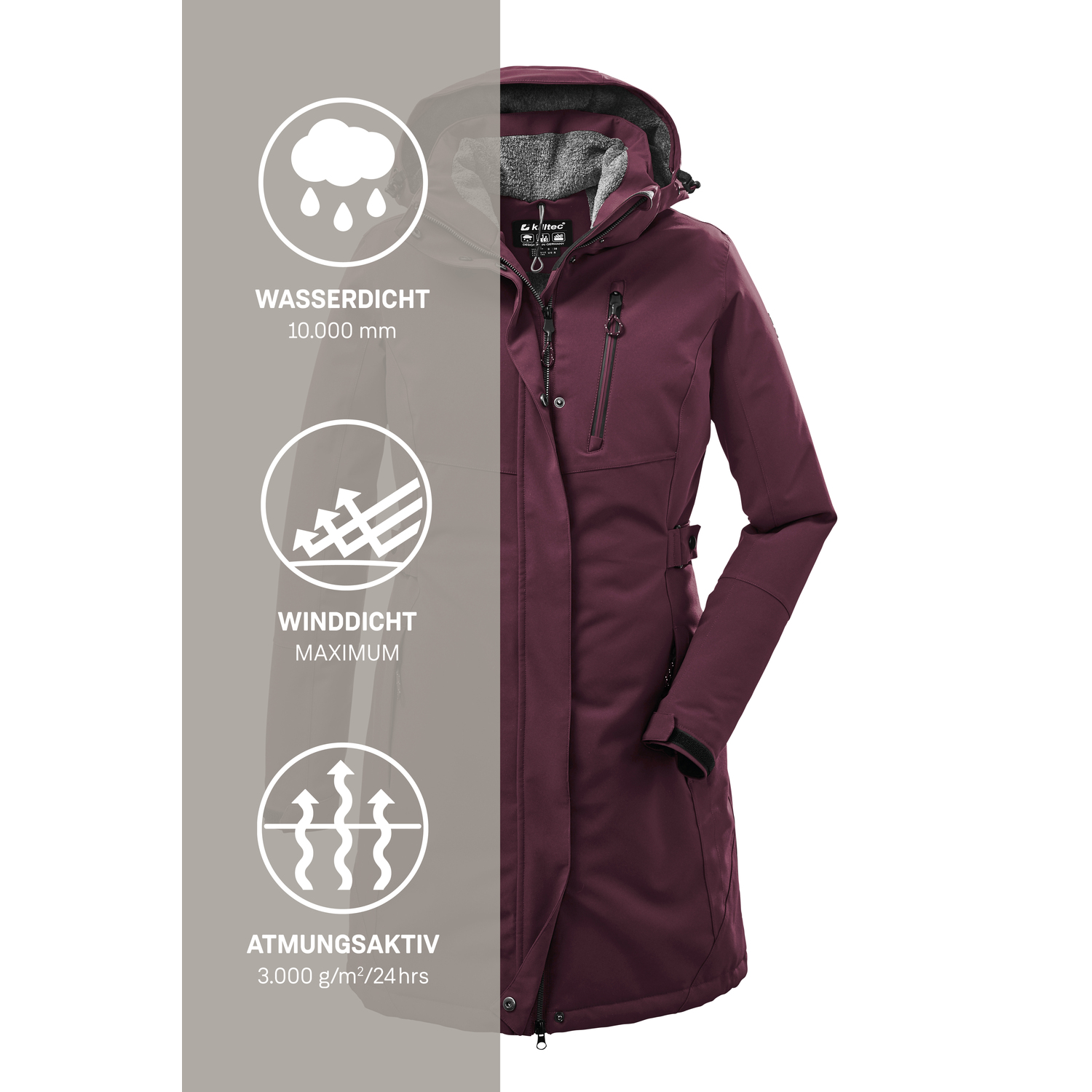 Damen killtec Pflaume