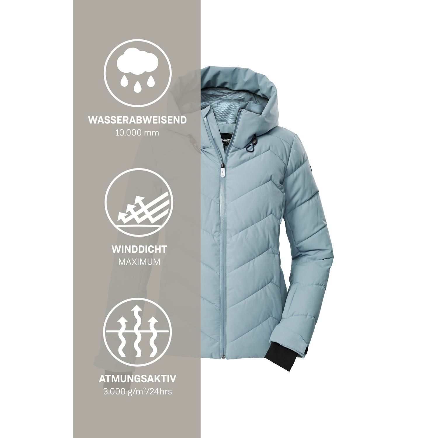 Damen killtec Kristallblau KSW 31 WMN SKI QLTD JCKT 00525 50 Funktionsjacke