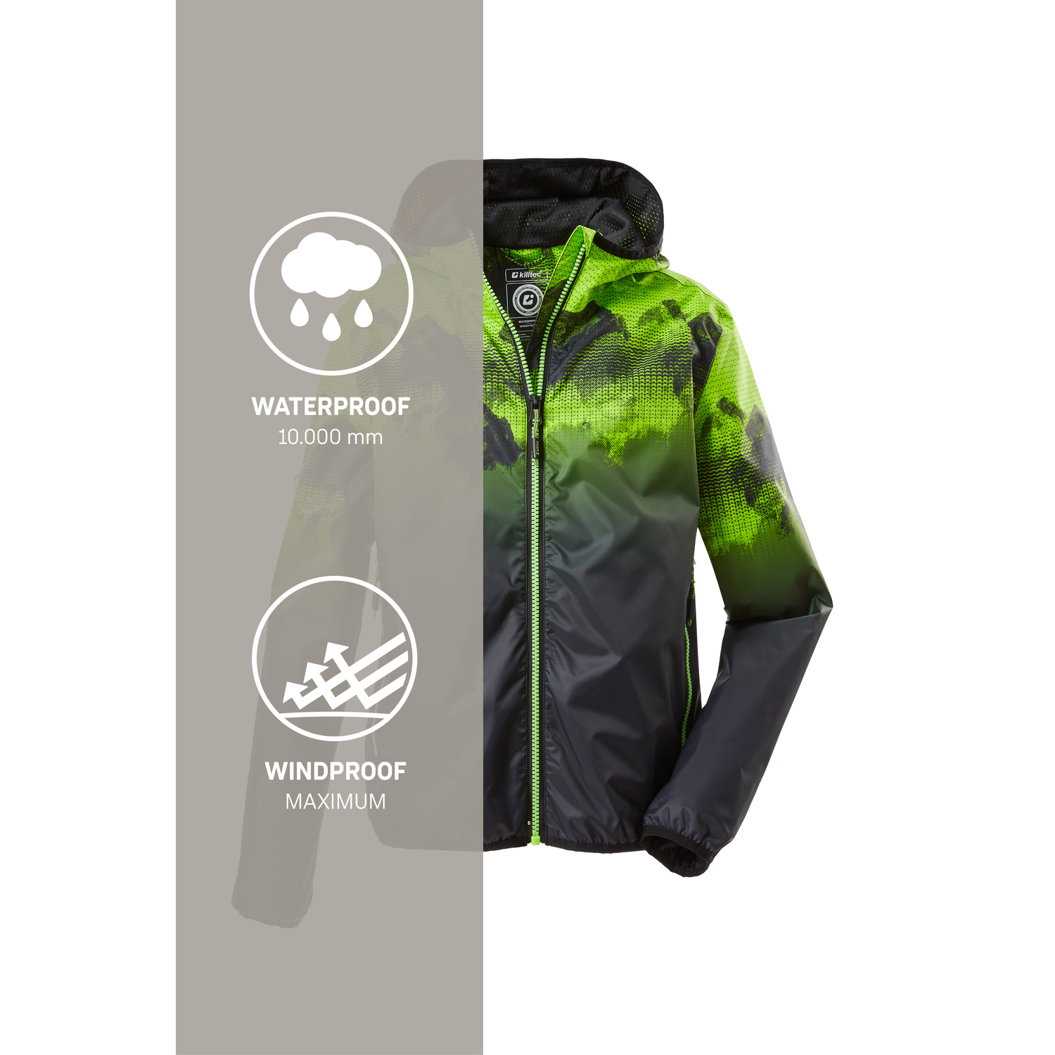 Jungen Kinder killtec Grün Lyse BYS JCKT B 00725 176 Regenjacke