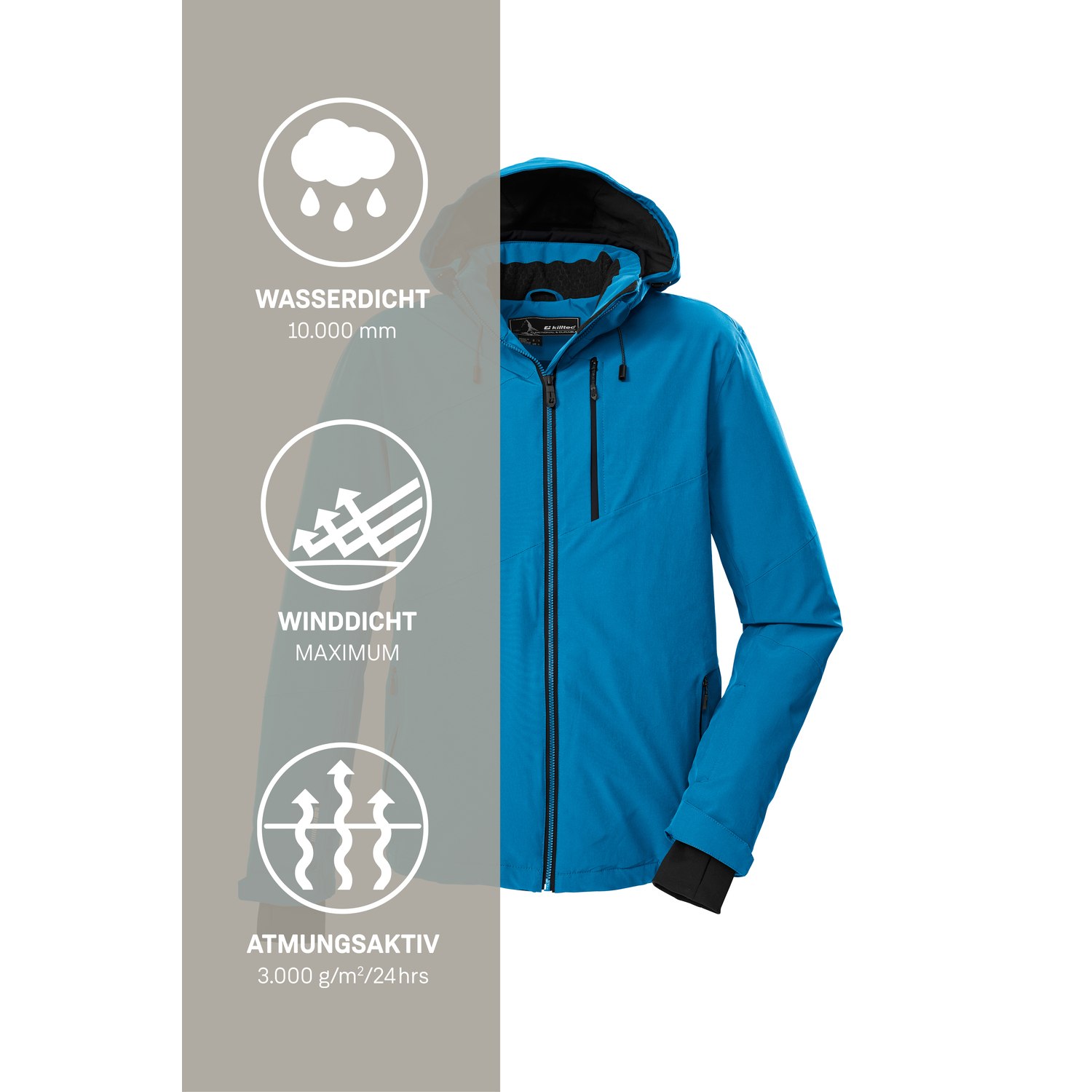 Herren killtec Blau KSW 24 MN SKI JCKT 00902 4XL Funktionsjacke