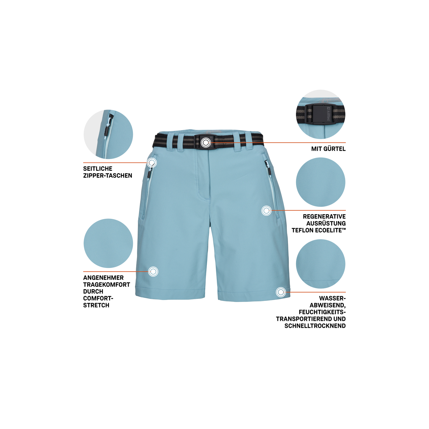 Damen killtec Blau KOS 19 WMN BRMDS 00863 34 Bermuda