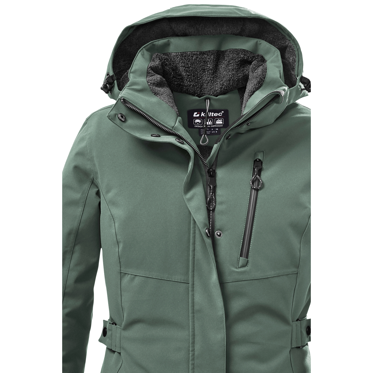 Damen killtec Grün KOW 165 WMN PRK 00738 54 Mantel