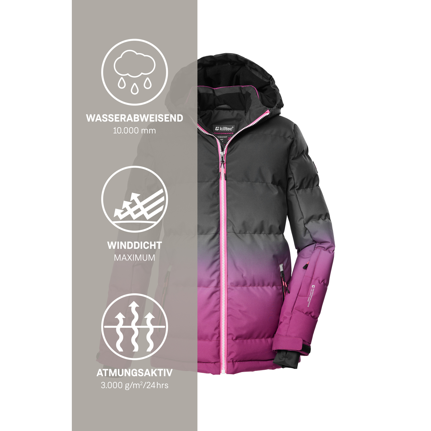 Kinder Mädchen killtec Rose KSW 330 GRLS SKI QLTD JCKT 00498 176 Funktionsjacke