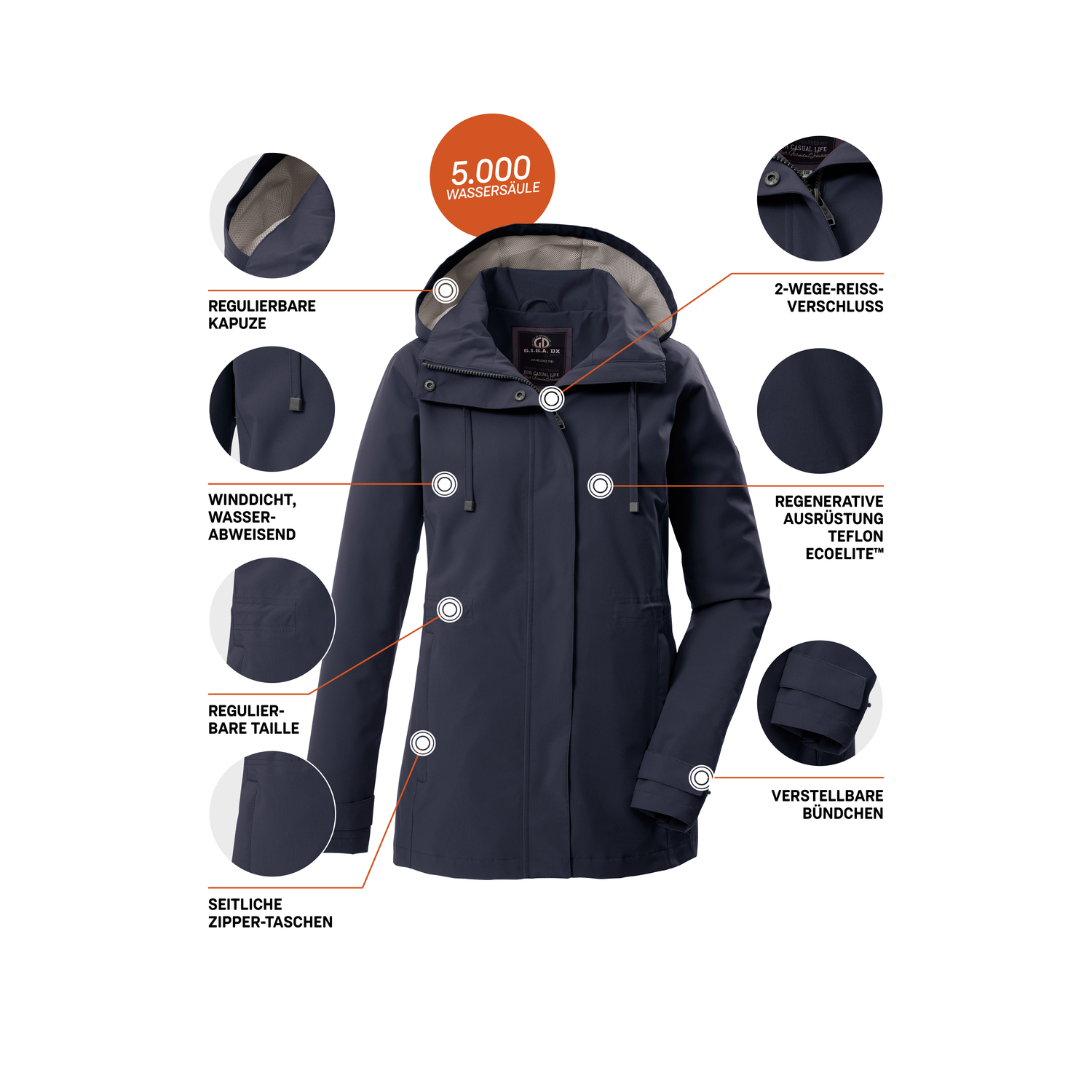 Damen G.I.G.A. DX by killtec Blau GS 106 WMN JCKT 00814 50 Funktionsjacke