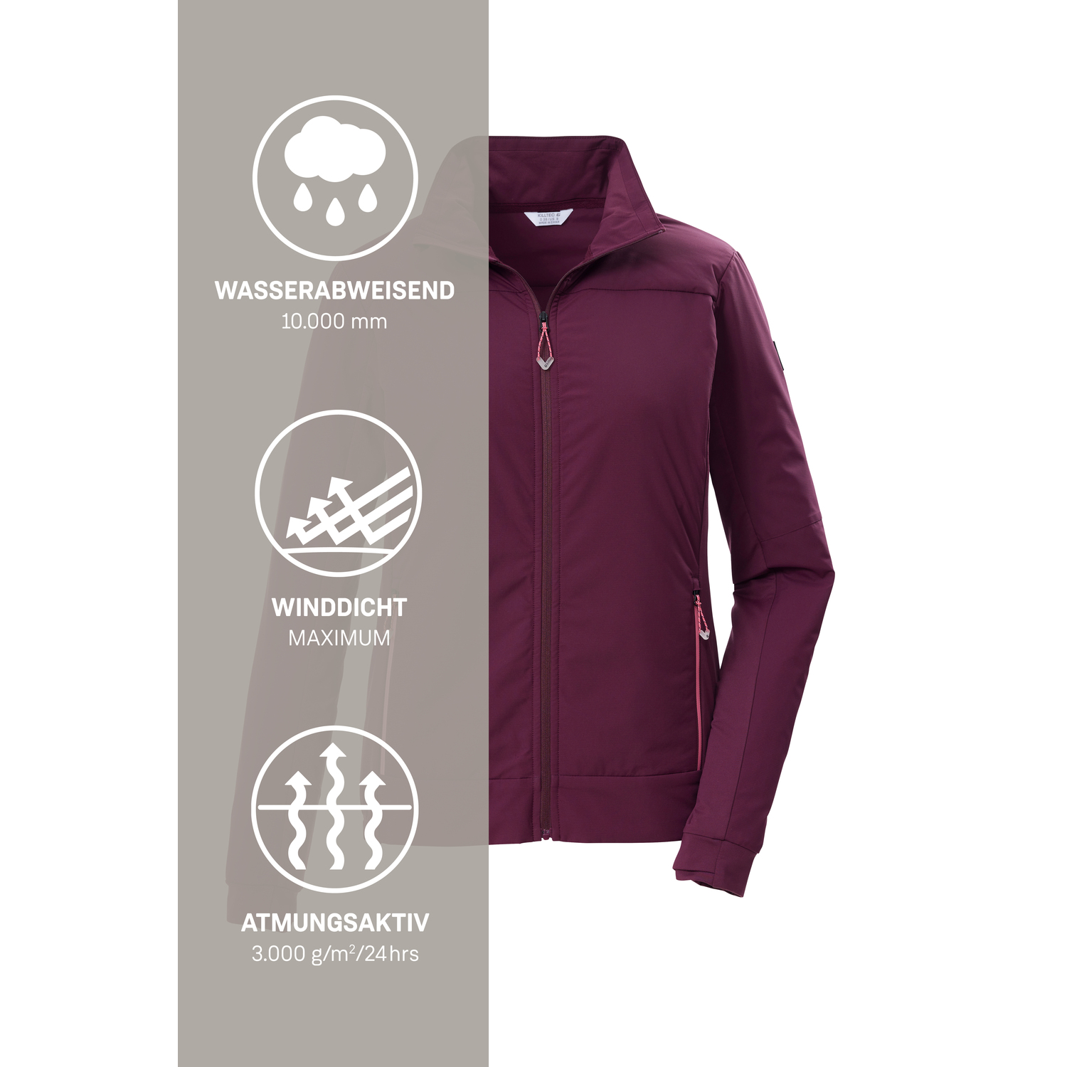 Damen killtec Violett KOS 21 WMN JCKT 00452 46 Funktionsjacke