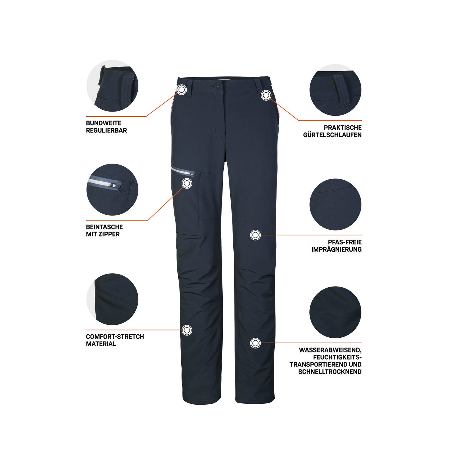 Damen killtec Blau KOS 6 WMN PNTS 00830 46 Hose