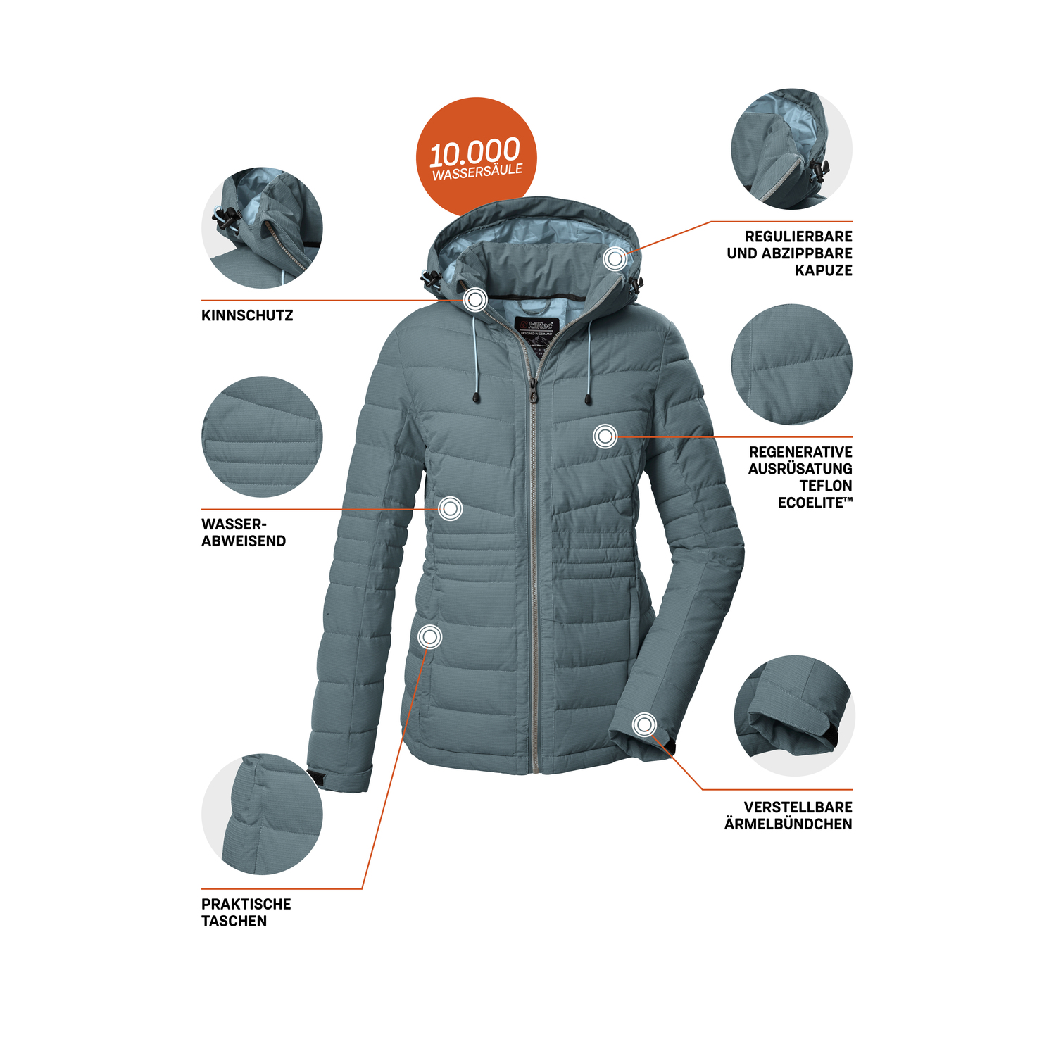 Damen killtec Blau KOW 10 WMN QLTD JCKT 00824 50 Funktionsjacke