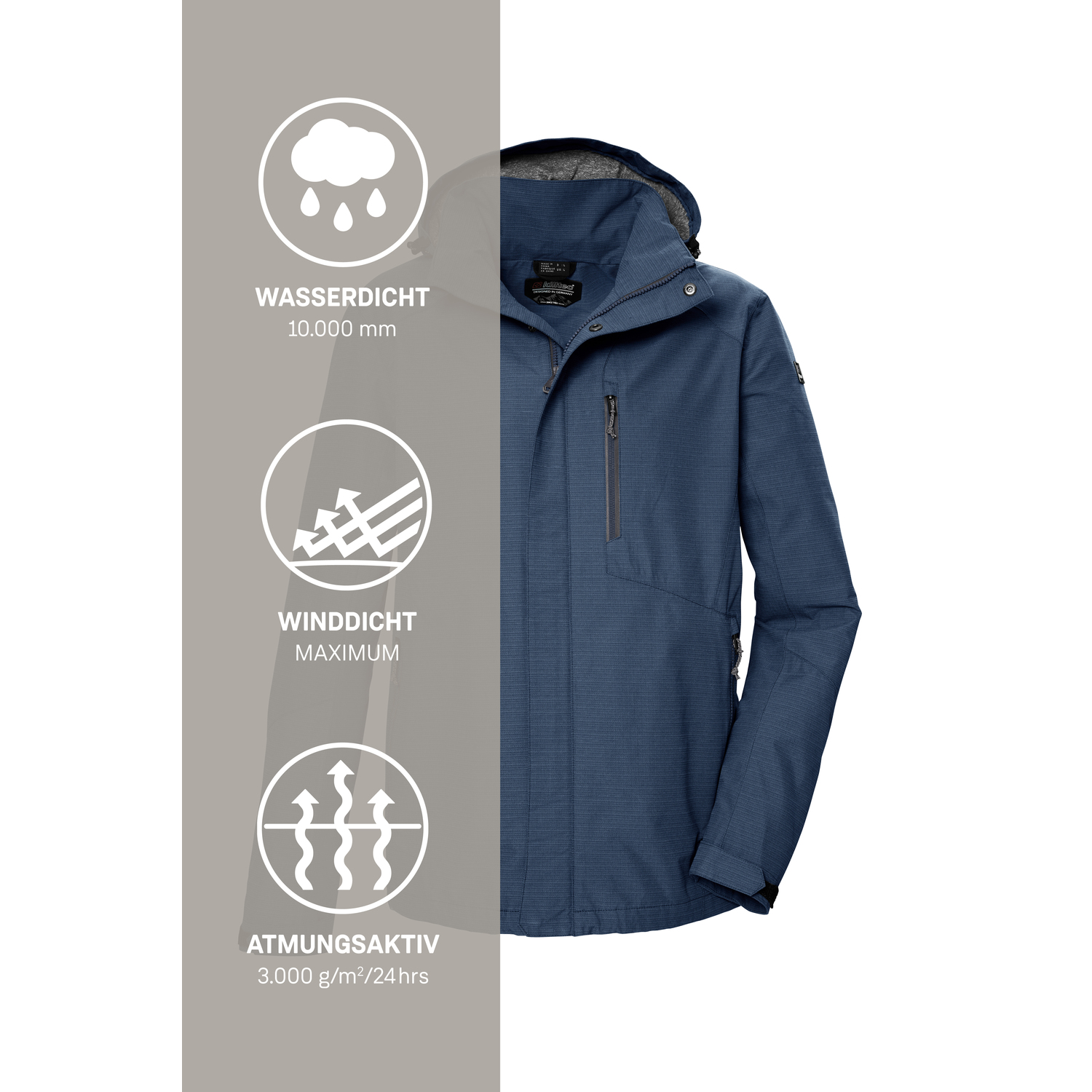 Herren killtec Blau KOS 256 MN JCKT_CARLEB 00520 4XL Funktionsjacke