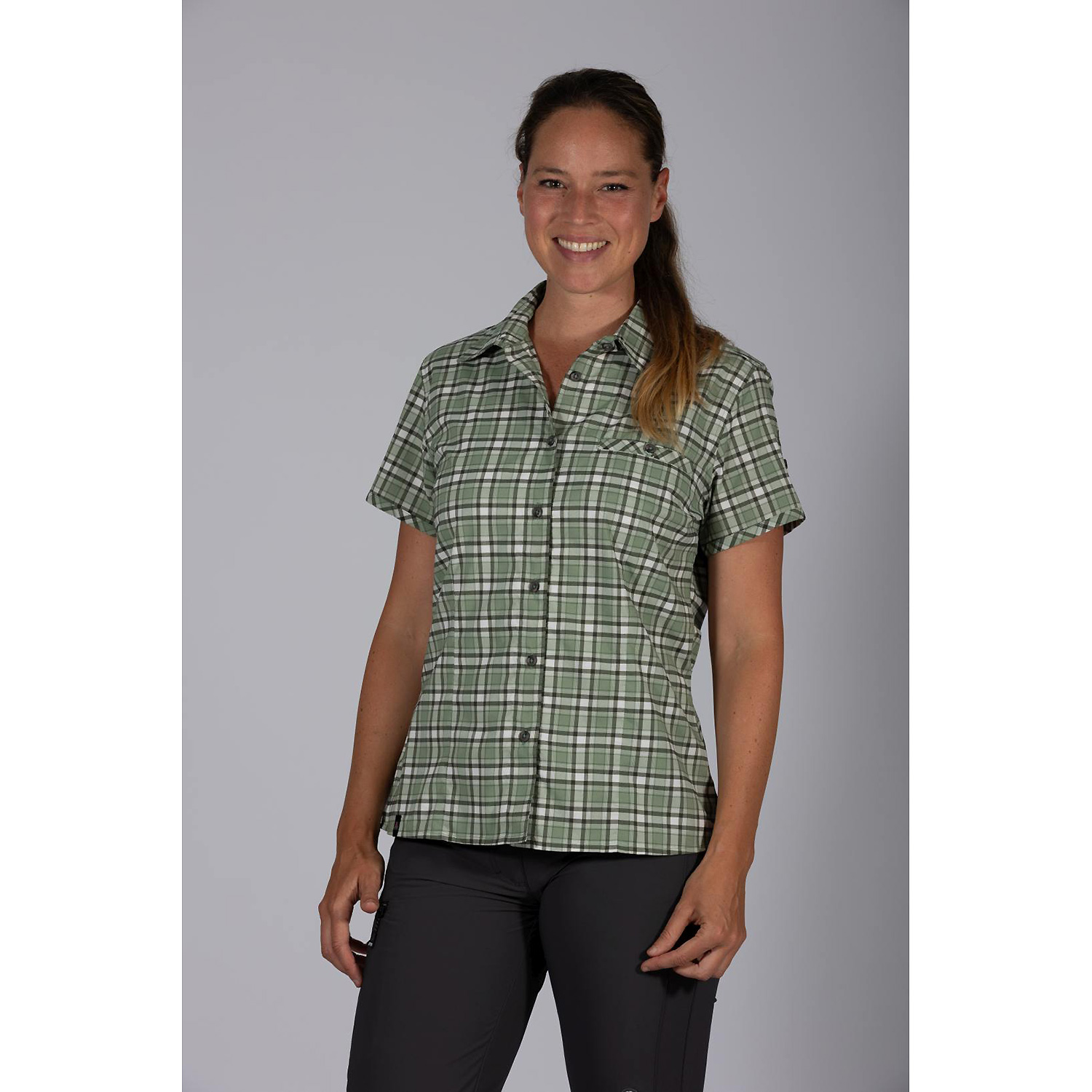 Damen Maul Sport Türkis Elbe II -1/2 Bluse kariert ela 16 38 Bluse