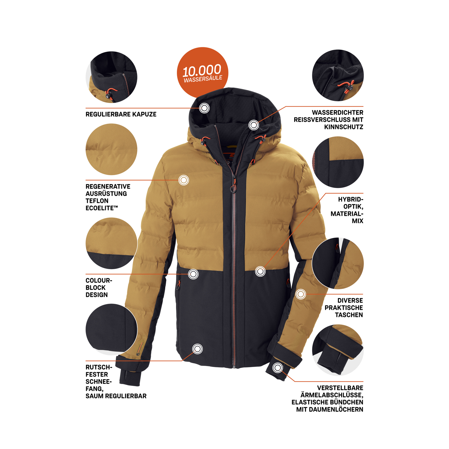 Herren killtec Gelb