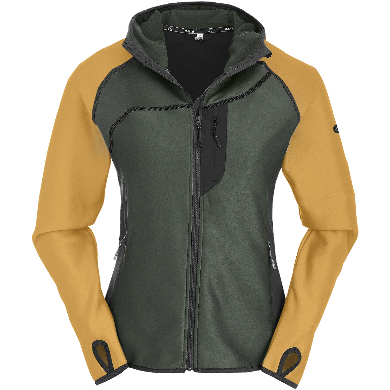 Damen Maul Sport Tannengrün RoSSzahn II-leichte Fleecejacke 1515 48 Unterjacke