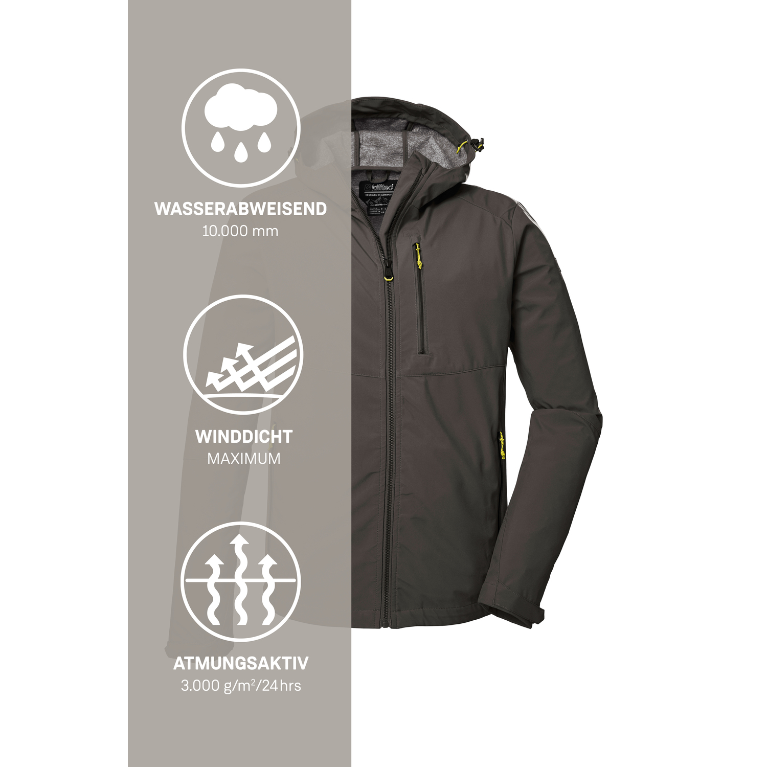 Herren killtec Grün KOS 259 MN SFTSHLL JCKT Funktionsjacke