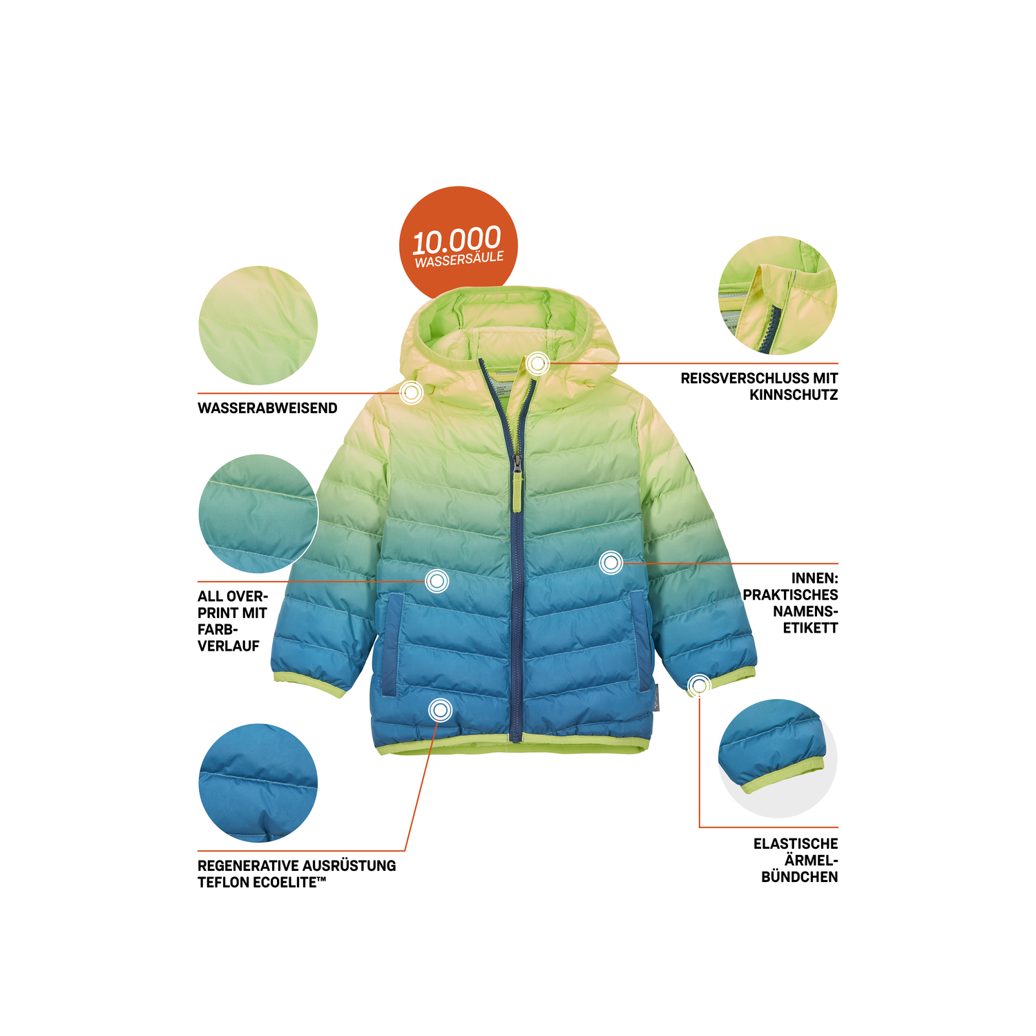 Minis first instinct by killtec Blau FIOS 16 MNS QLTD JCKT 00520 122/8 Funktionsjacke