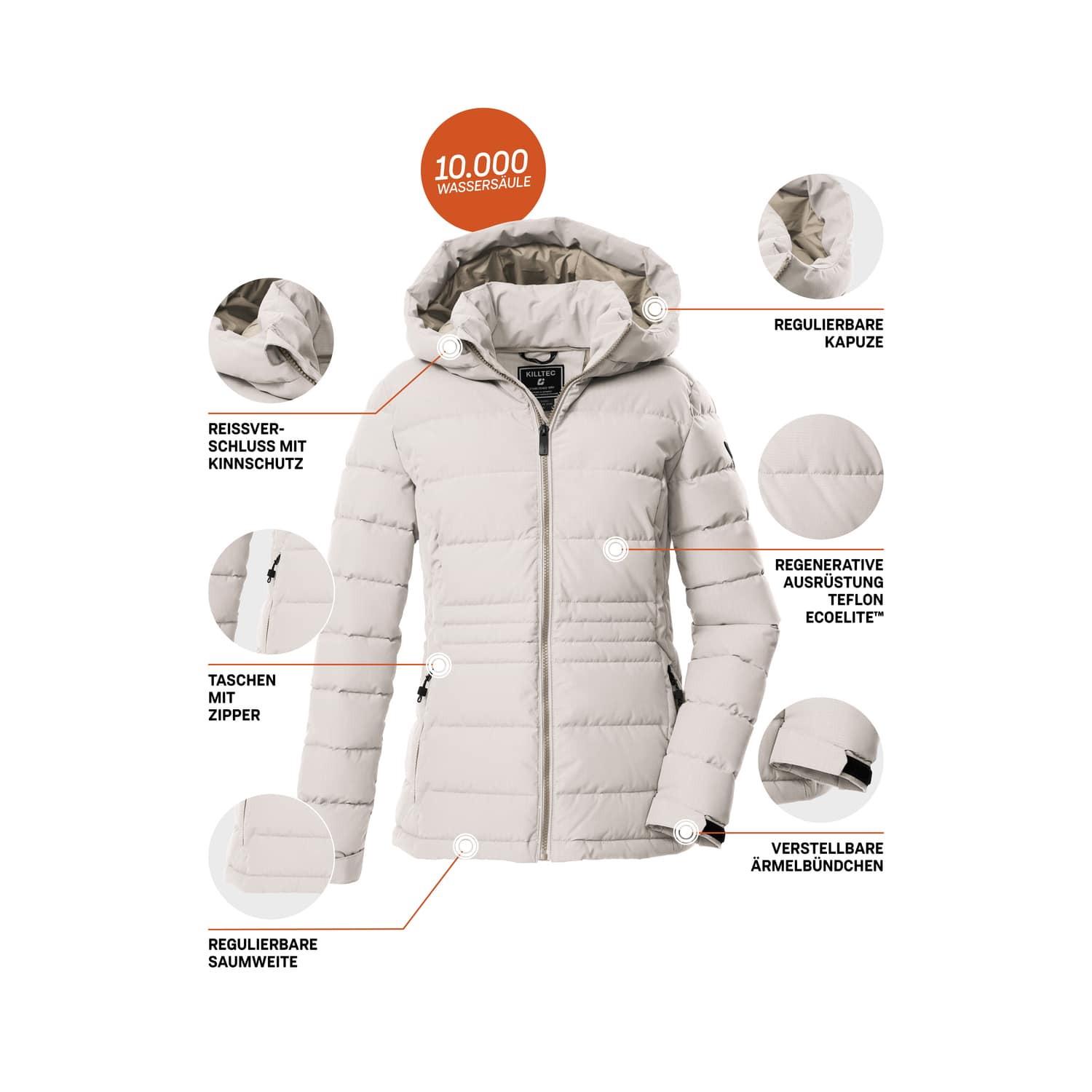 Damen killtec Grau KOW 10 WMN QLTD JCKT 00308 50 Funktionsjacke