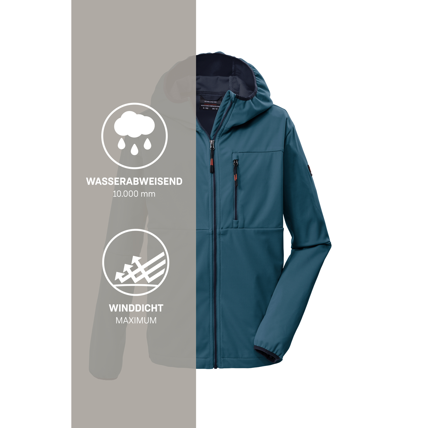 Kinder killtec Blau KOS 124 BYS SFTSHLL JCKT 00839 176 Funktionsjacke