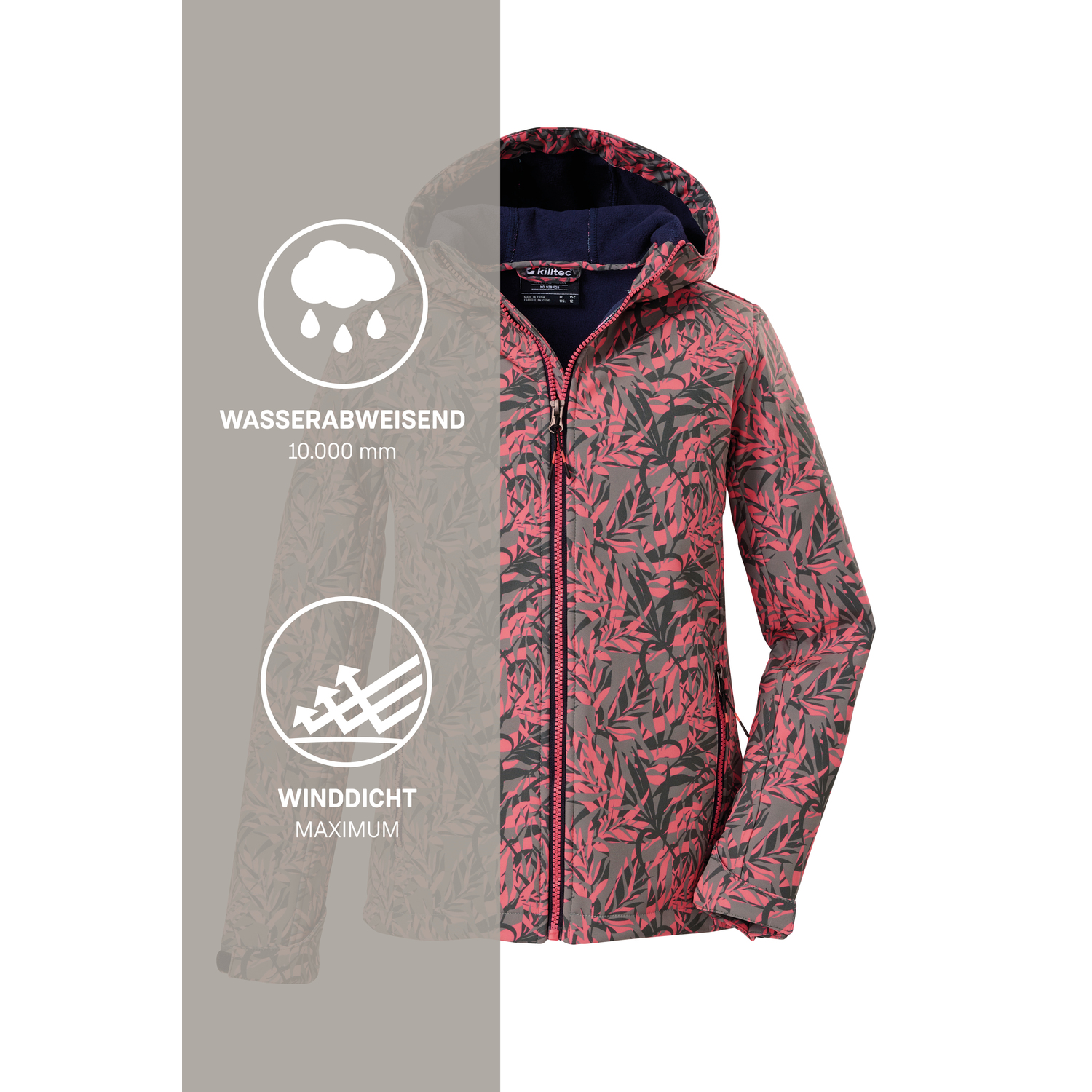 Mädchen Kinder killtec Grün Print Funktionsjacke