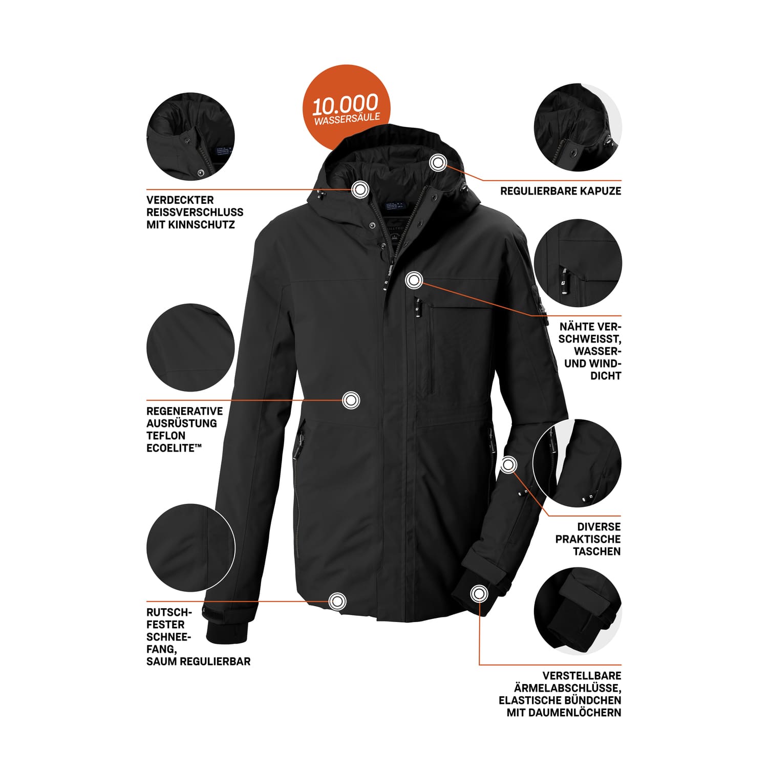 Herren killtec Schwarz