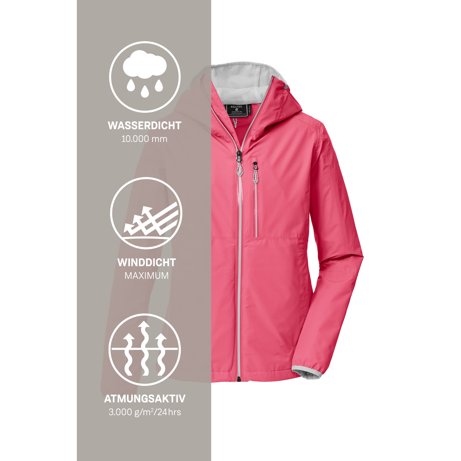 Damen killtec Pink KOS 73 WMN JCKT 00555 50 Funktionsjacke