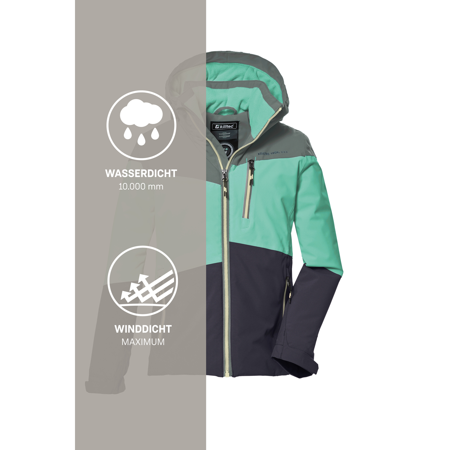 Mädchen Kinder killtec Grün KOW 170 GRLS JCKT 00782 176 Funktionsjacke