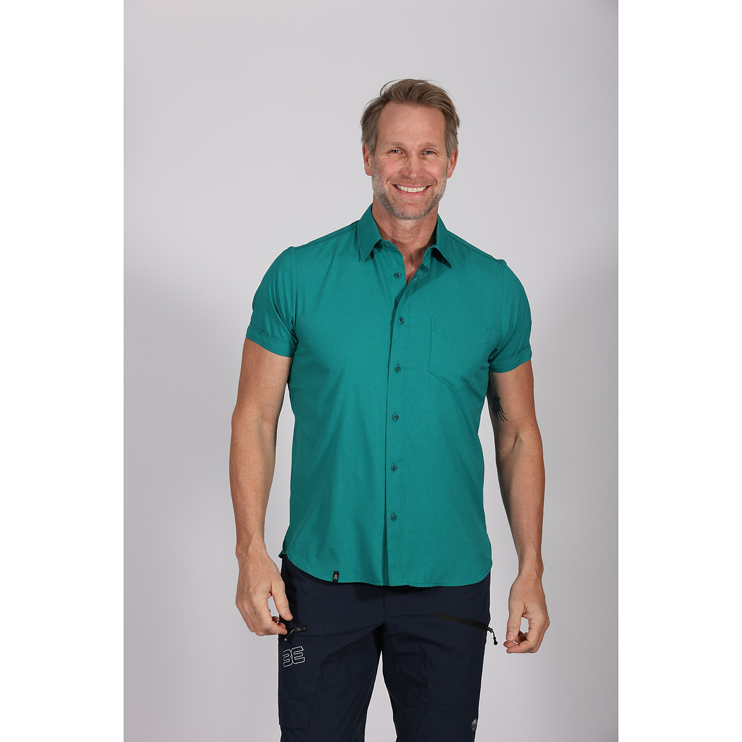 Herren Maul Sport Petrol Coesfeld II - 1/2 Hemd Karo el 61 58 Hemd