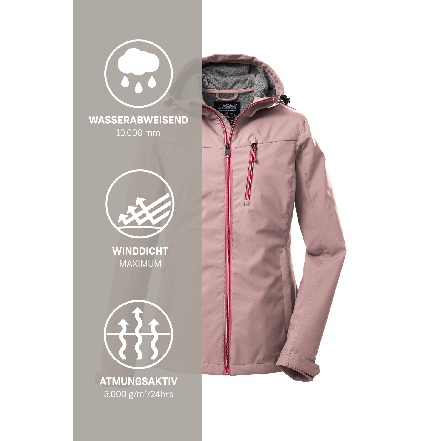 Damen killtec Rose KOS 89 WMN SFTSHLL JCKT 00550 50 Funktionsjacke