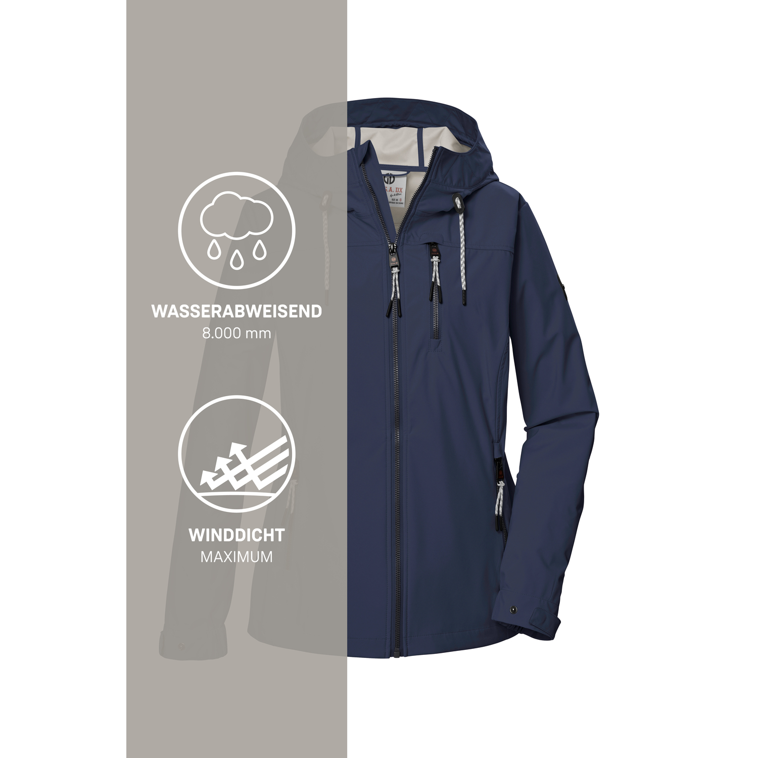 Damen G.I.G.A. DX by killtec Blau GS 74 WMN SFTSHLL JCKT 00814 50 Funktionsjacke