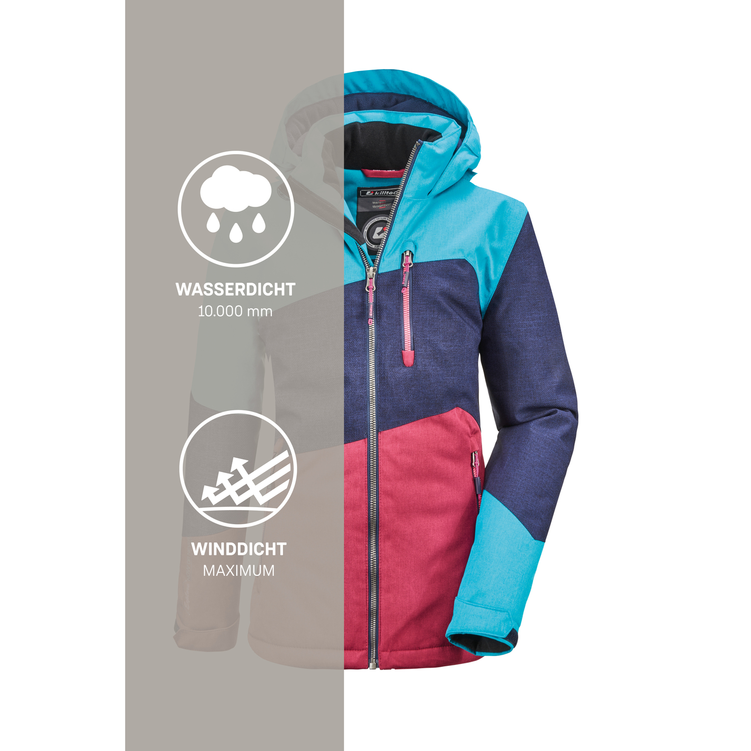 Mädchen killtec Azurblau Lynge GRLS JCKT B 00832 164 Funktionsjacke