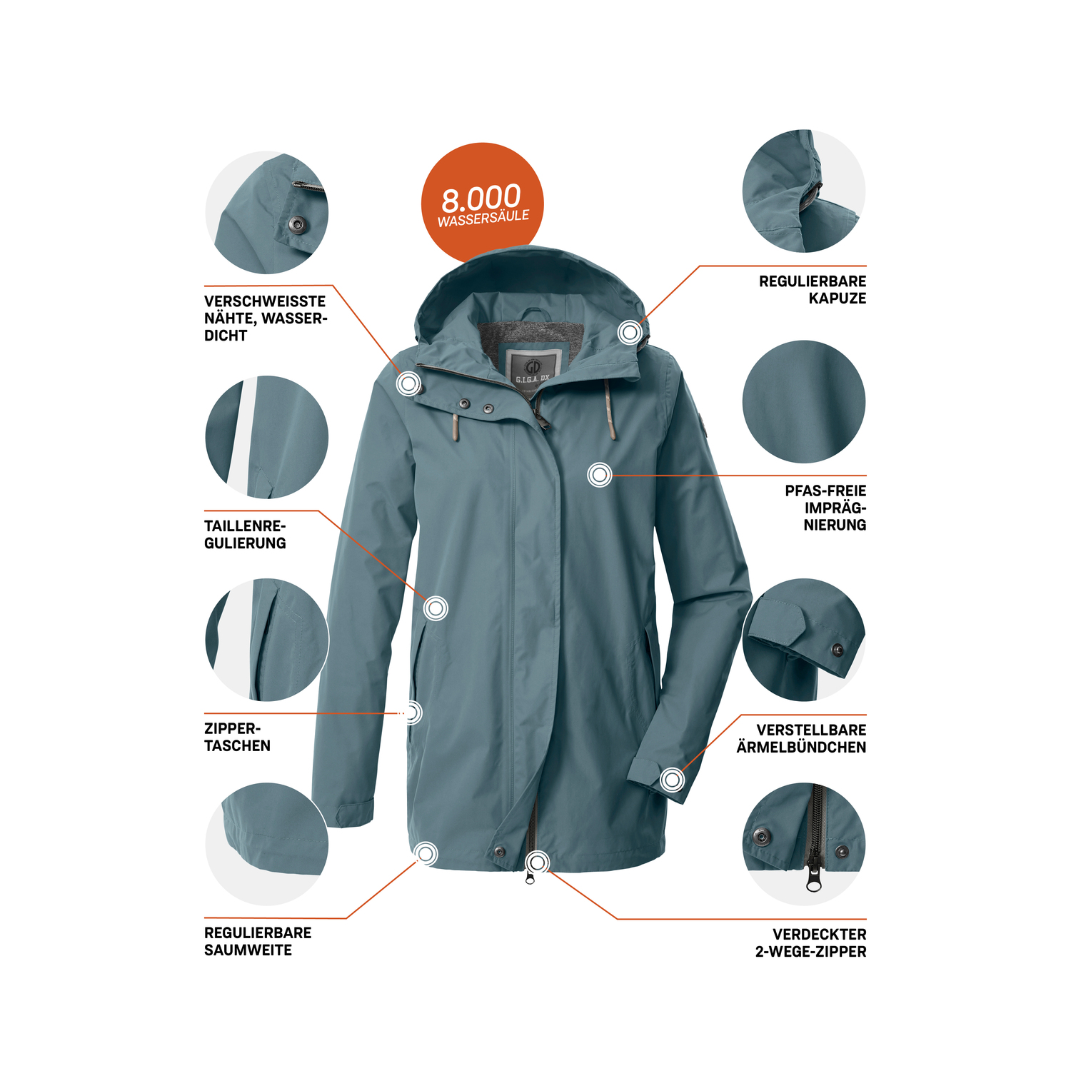 Damen G.I.G.A. DX by killtec Rauchblau