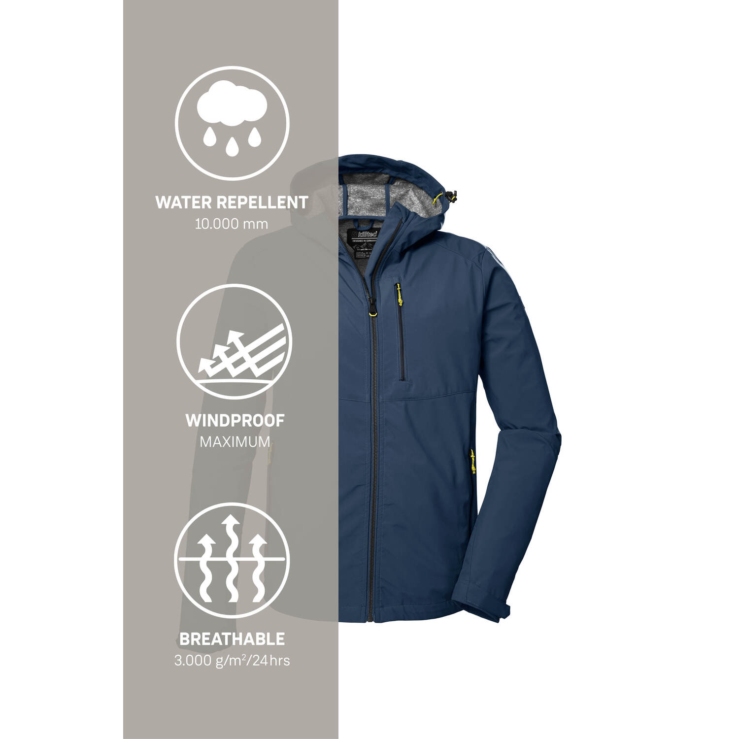 Herren killtec Blau KOS 259 MN SFTSHLL JCKT 00520 4XL Funktionsjacke