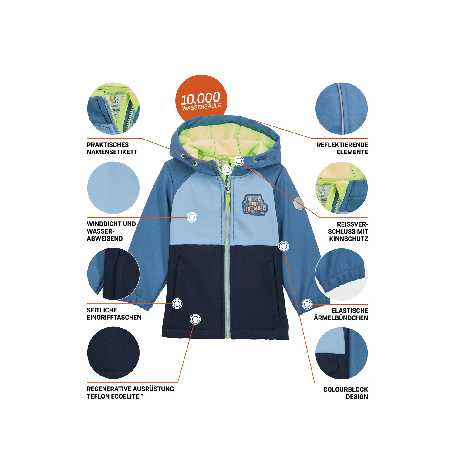 Minis first instinct by killtec Blau FIOS 4 MNS SFTSHLL JCKT Funktionsjacke