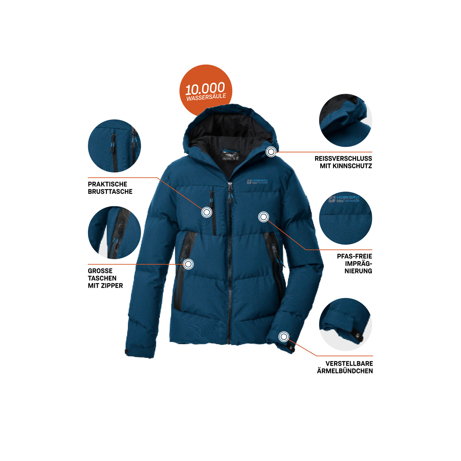 Kinder killtec Blau KOW 239 BYS QLTD JCKT 00811 176 Funktionsjacke
