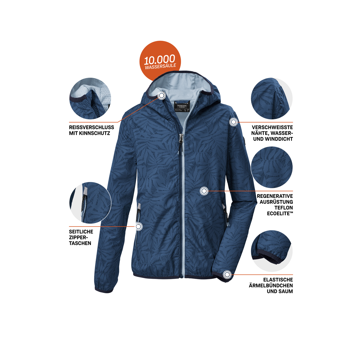 Kinder killtec Blau KOS 163 GRLS JCKT Funktionsjacke