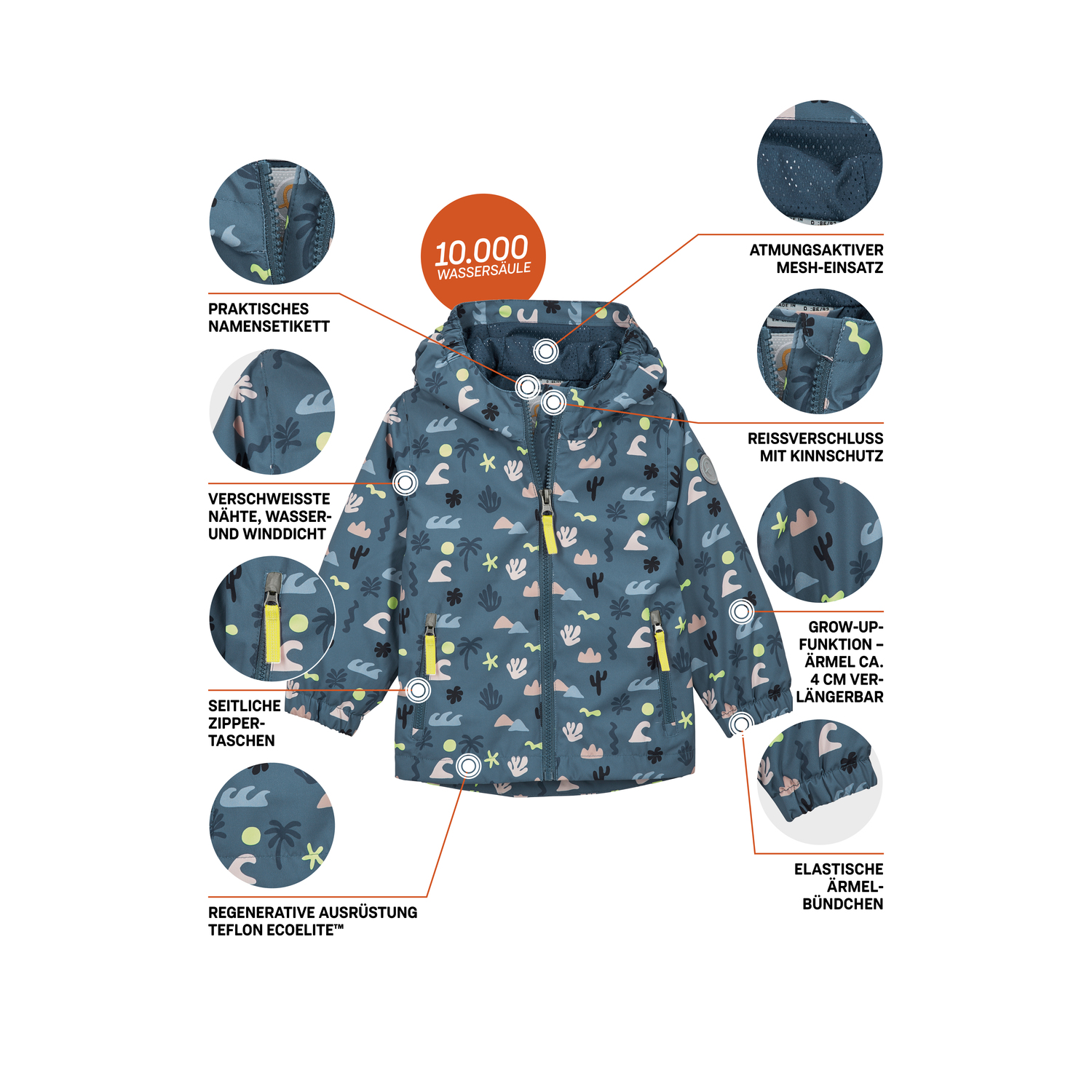 Minis first instinct by killtec Blau FIOS 25 MNS JCKT 00839 122/8 Funktionsjacke