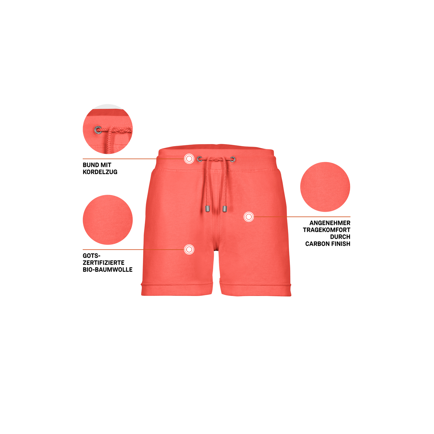 Damen G.I.G.A. DX by killtec Orange GS 29 WMN SHRTS GOTS 00414 50 Short