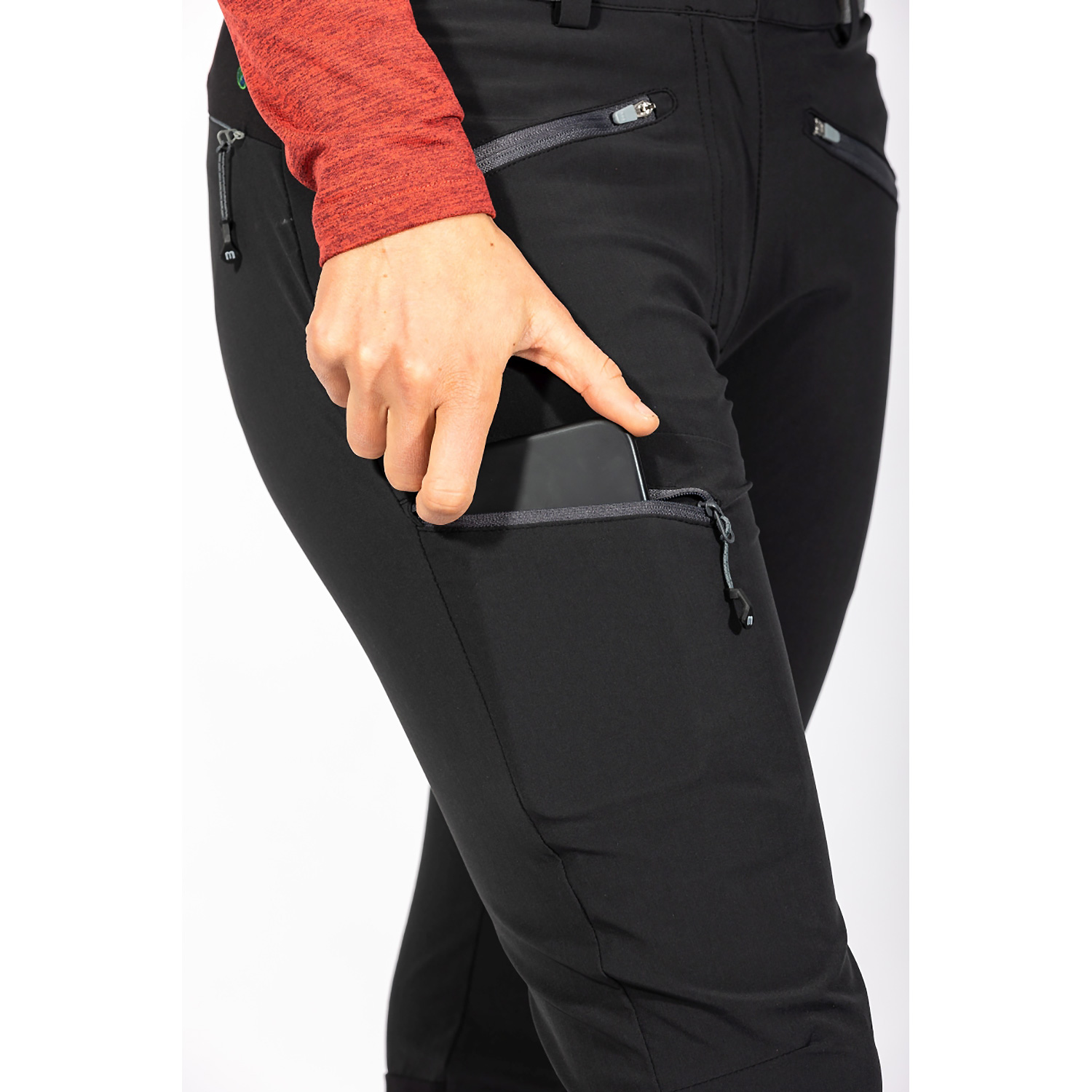 Damen Maul Sport Schwarz Arco Ultralight-lange Hose ela 4141 18 Hose