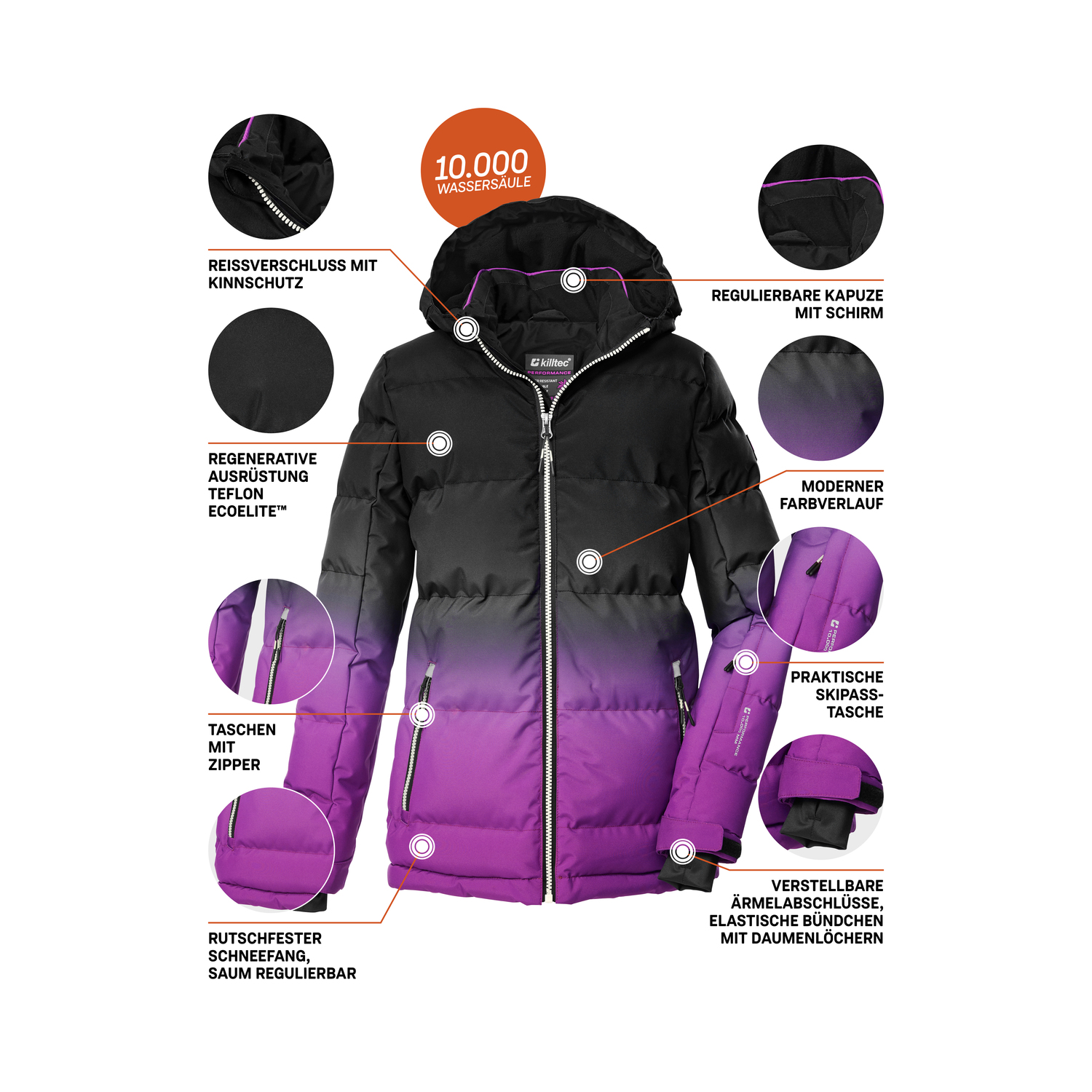 Kinder Mädchen killtec Violett