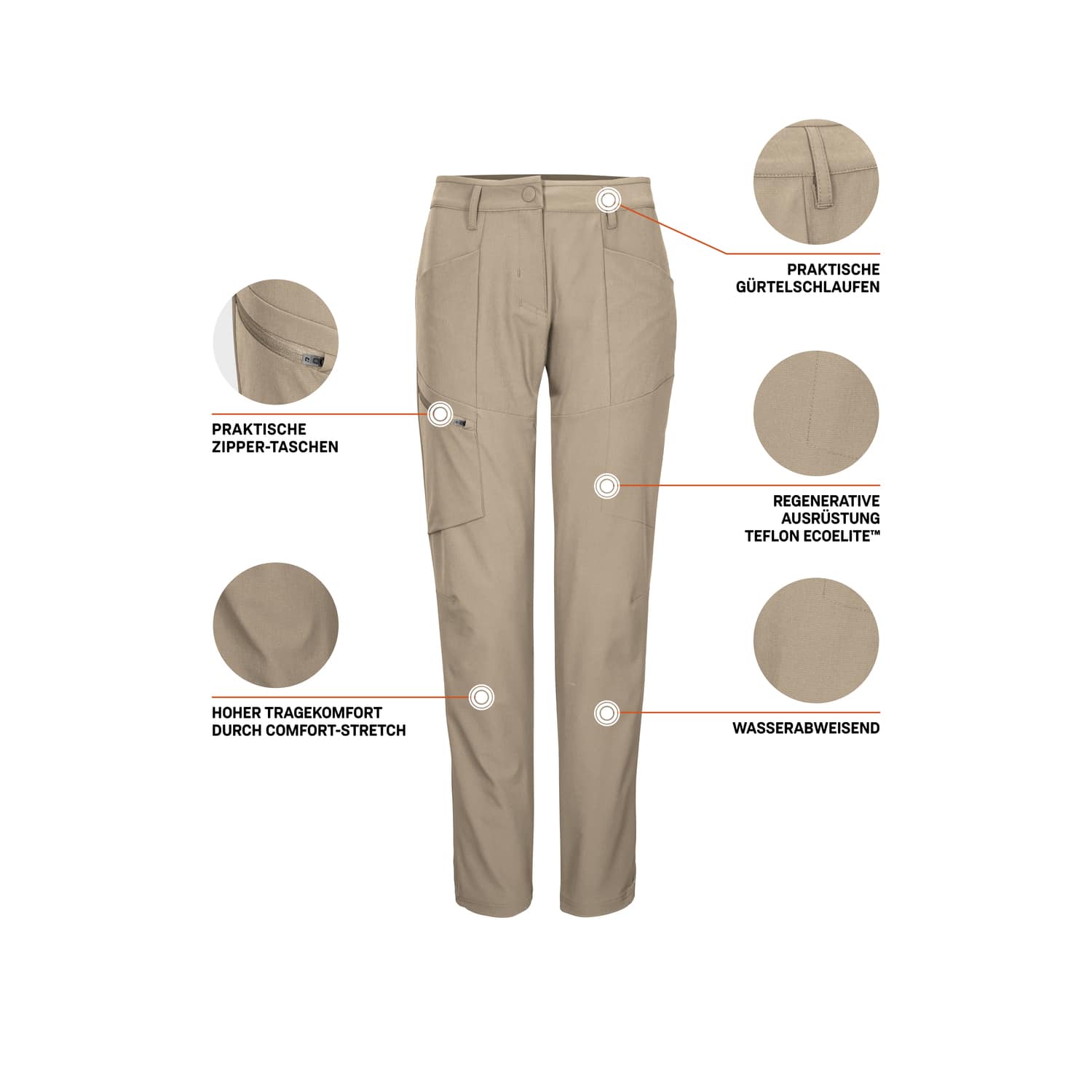 Damen killtec Braun KOS 90 WMN PNTS Hose