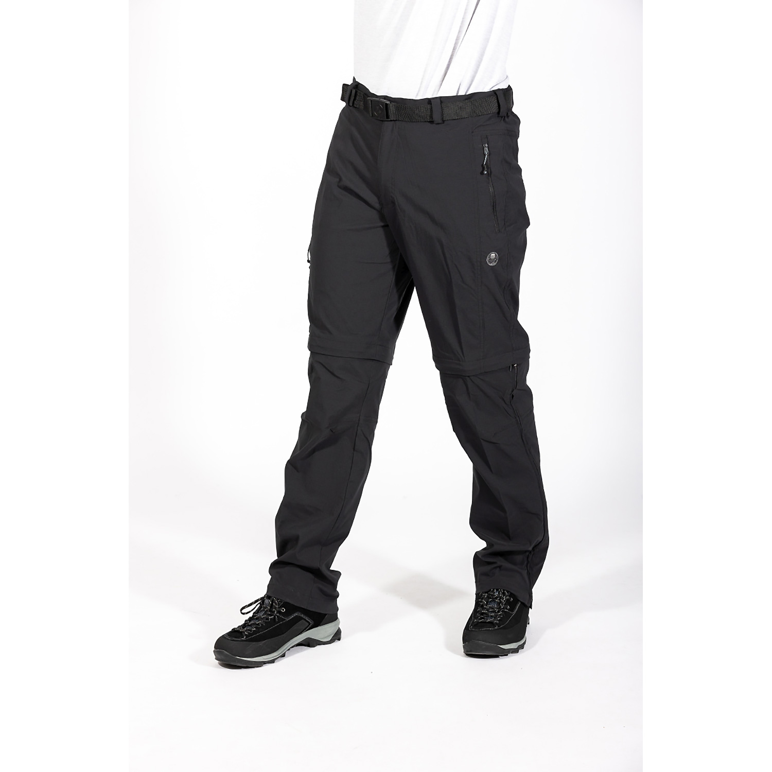 Herren Maul Sport Schwarz Quebec XT - T-Zipp off Hose el 50 50 Hose