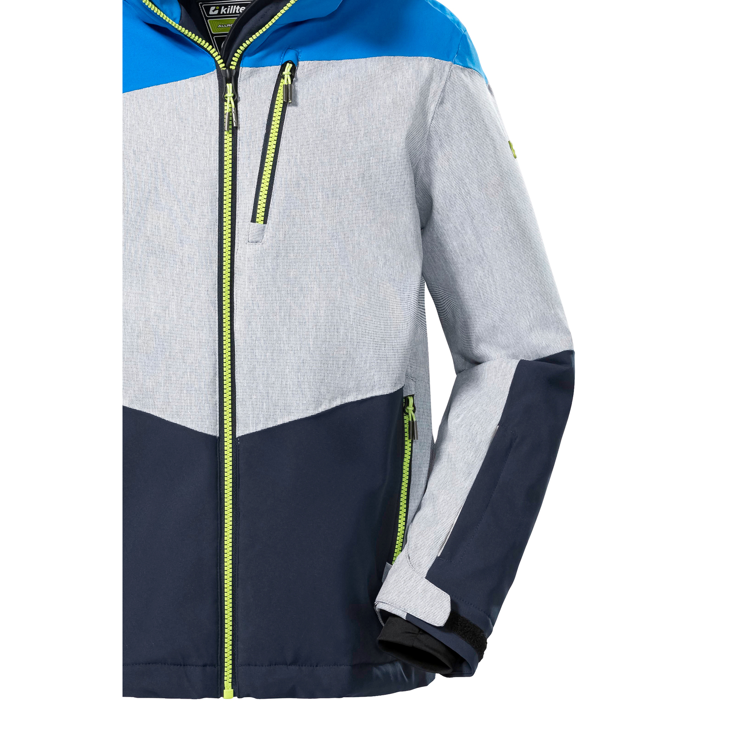 Giacca Da Sci Killtec Ksw 161 Bys Per Bambini - Impermeabile 10.000 Mm, Antivento, Con Cappuccio Staccabile, Color Block