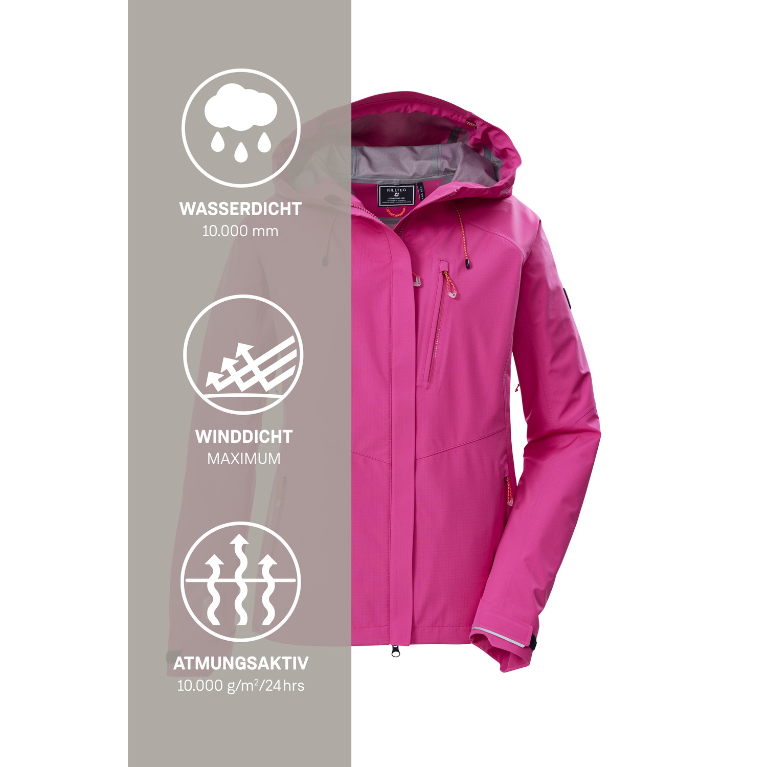 Damen killtec Pink KOS 67 WMN JCKT 00570 46 Funktionsjacke