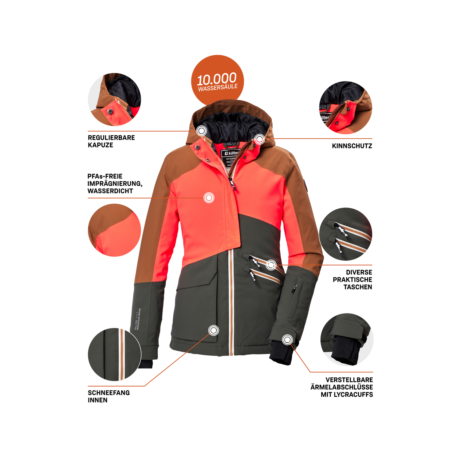 Mädchen killtec Grün KSW 405 GRLS SKI JCKT 00250 176 Funktionsjacke